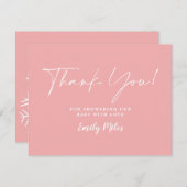 Winter Blush Pink Danke Karte (Vorne/Hinten)