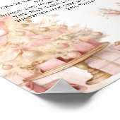 Winter Blush Pink Deer Say Baby Game nicht Poster (Ecke)
