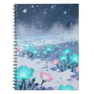 Winter-Blüten-Spiralblock Notizblock