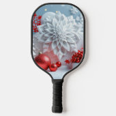 Winter-Blütenkomposition Pickleball Schläger (Rückseite)