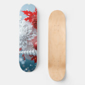 Winter-Blütenkomposition Skateboard (Vorderseite)