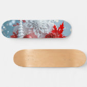 Winter-Blütenkomposition Skateboard (Horizontal)