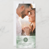 Winter Boarding Pass Hochzeit in Urlaubsort Einladung (Rückseite)