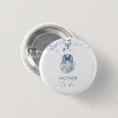 Winter-Bogen-Schneeflocke Mutter werdende Babypart Button (Vorne & Hinten)