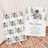 Winter Boho Baby Clothes Kinderdusche Einladung