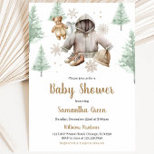 Winter Boho Baby Clothes Kinderdusche Einladung