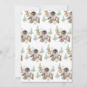 Winter Boho Baby Clothes Kinderdusche Einladung (Rückseite)