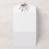 Winter-Boho-Blumenhochzeit in einer Einladung (Außenbereich)