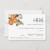 Winter Boho blumenWedding RSVP Card Einladung (Vorderseite)
