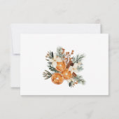 Winter Boho blumenWedding RSVP Card Einladung (Rückseite)