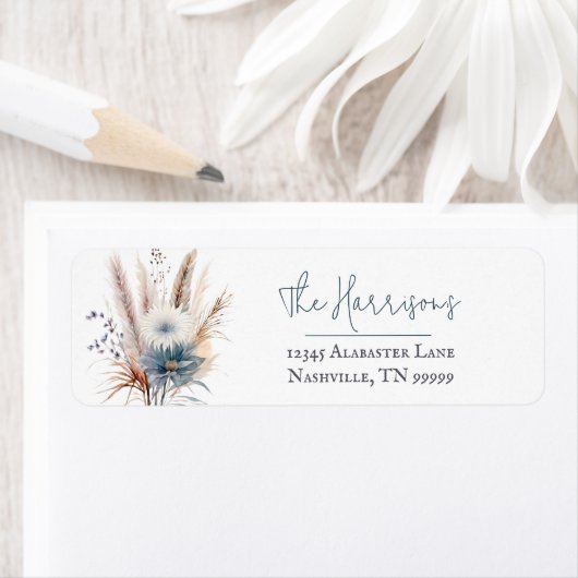 Winter Boho Floral Wedding Address (Insitu)