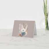 Winter Boho Floral Wedding | Beige Dankeskarte (Rückseite)