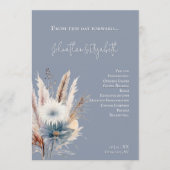 Winter Boho Floral Wedding | Blau Programm (Vorderseite)