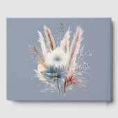 Winter Boho Floral Wedding | Blue Guest Book Gästebuch (Rückseite)