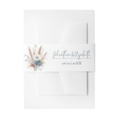 Winter Boho Floral Wedding | Weiß Einladungsbanderole (Vorderseite Beispiel)