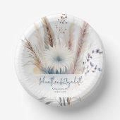 Winter Boho Floral Wedding | Weiß Pappteller (Vorderseite)