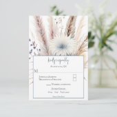 Winter Boho Floral Wedding | Weiß RSVP Karte (Stehend Vorderseite)