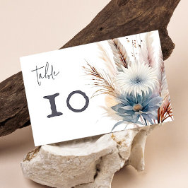 Winter Boho Floral Wedding | Weiß Tischnummer