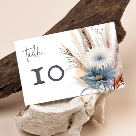 Winter Boho Floral Wedding | Weiß Tischnummer