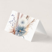 Winter Boho Floral Wedding | Weiße Platzkarte (Rückseite)