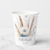 Winter Boho Floral Wedding | Whitepaper Pappbecher (Rückseite)