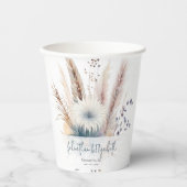 Winter Boho Floral Wedding | Whitepaper Pappbecher (Vorderseite)