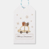 Winter Boho Niedlich Car Geschenke Pastell Weihnac Geschenkanhänger (Vorderseite)