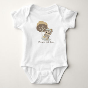 Winter Boho Pinguin mit Text Baby Bodysuit Strampler