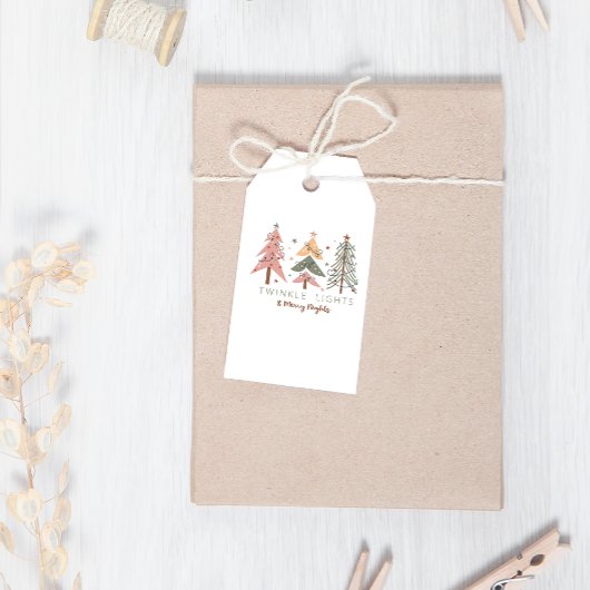 Winter Boho Twinkle Lichter Bäume Weihnachten Geschenkanhänger
