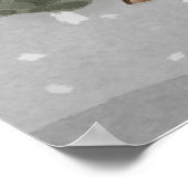 Winter-Boho-Wald-Babyshower-Schaumstoff-Board-Schi Poster (Ecke)