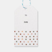 Winter Boho Weihnachten Dots Christmas Geschenkanhänger (Rückseite)