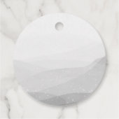 Winter Boho Woodland Baby Showmarke Geschenkanhänger (Rückseite)