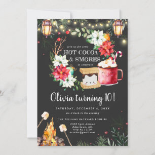 Winter Bonfire Geburtstag   Hot Chocolate & S'more
