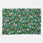 Winter Botanical Berries & Foliage Holiday Geschirrtuch (Horizontal)