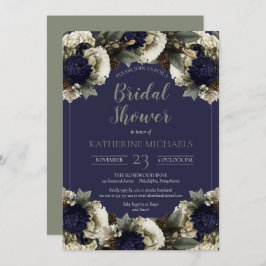 Winter Botanical Blue | Winterweißes Brautparty Einladung