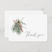 Winter Botanical Bouquet Dankeskarte (Vorne/Hinten)