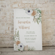 Winter Botanical Floral Cotton Baby Dusche