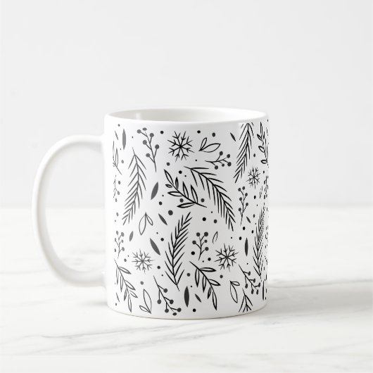 Winter Botanical Klassischer Becher Kaffeetasse (Links)