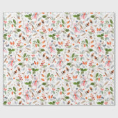 Winter Botanical Stechpalme und Beeren Geschenkpapier (Flach)