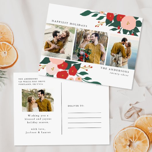 Winter Botanicals 4 Foto Urlaub Postkarte