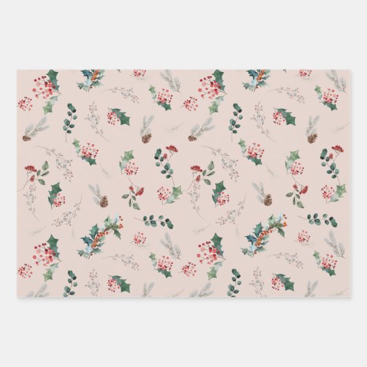 Winter Botanicals Blätter Musterurlaub (Vorderseite 2)