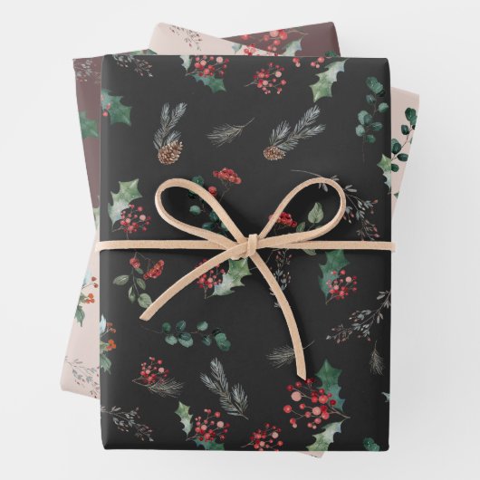 Winter Botanicals Blätter Musterurlaub (Beispiel)