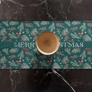 Winter Botanicals Coquette Bogen Personalisiert Kurzer Tischläufer