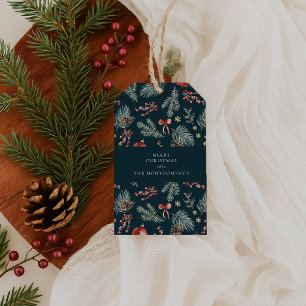 Winter Botanicals Coquette Schleife Weihnachten Geschenkanhänger