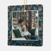 Winter Botanicals | Elegant Photo Christmas Keramikornament (Links)