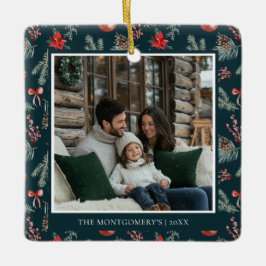 Winter Botanicals | Elegant Photo Christmas Keramikornament