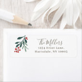 Winter Botanicals Elegante Rücksendeadresse (Insitu)