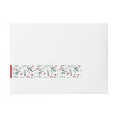 Winter Botanicals Elegante Rücksendeadresse Rundum-Adressaufkleber (Vorderseite)