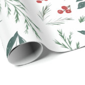 Winter Botanicals Eleganter Urlaub Geschenkpapier (Rolleneckpunkt)