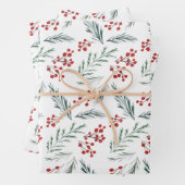 Winter Botanicals Eleganter Urlaub Geschenkpapier Set (Beispiel)